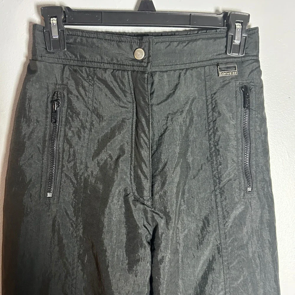 Edelweiss Black‎ Ski Snow Pants Waterproof Insulated Winter Warm Lined Pockets